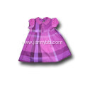baby girl purple check doll collar dress